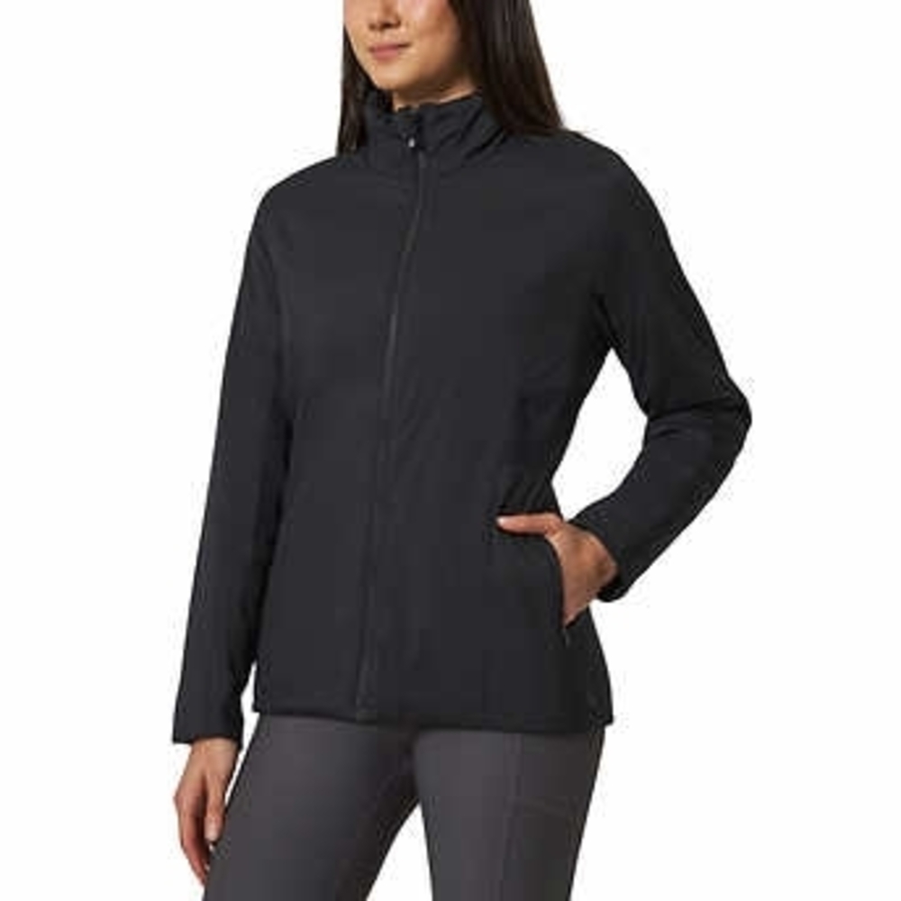 NWT Mondetta BLACK Mixed Media Jacket Coat Windbreaker Wind Water Resistant S